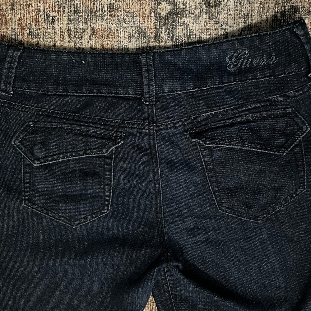 Guess trouser, wide leg jeans.